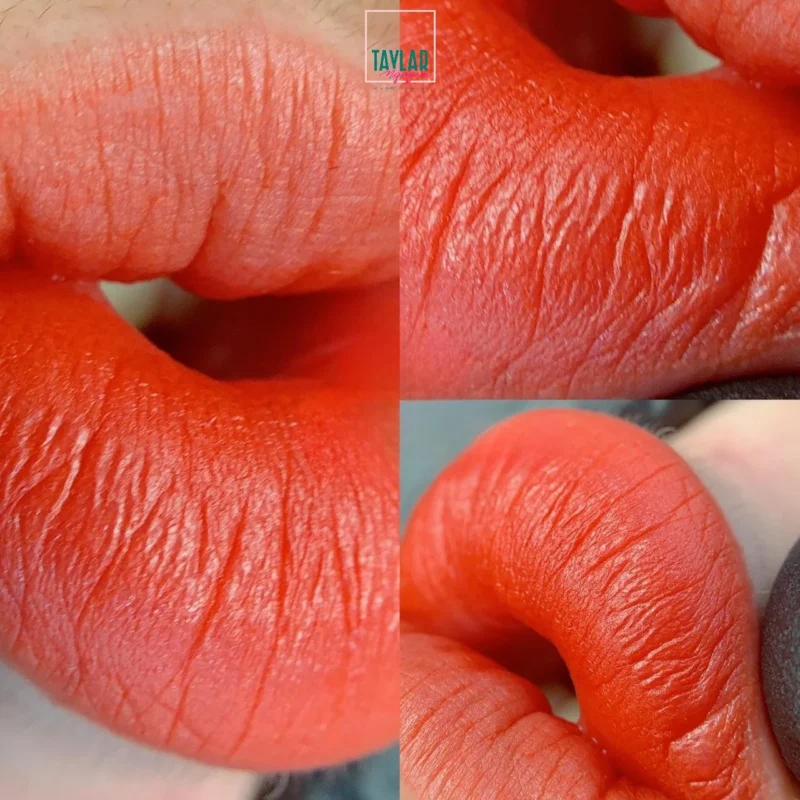 Bảng màu môi phun xăm màu cam đất