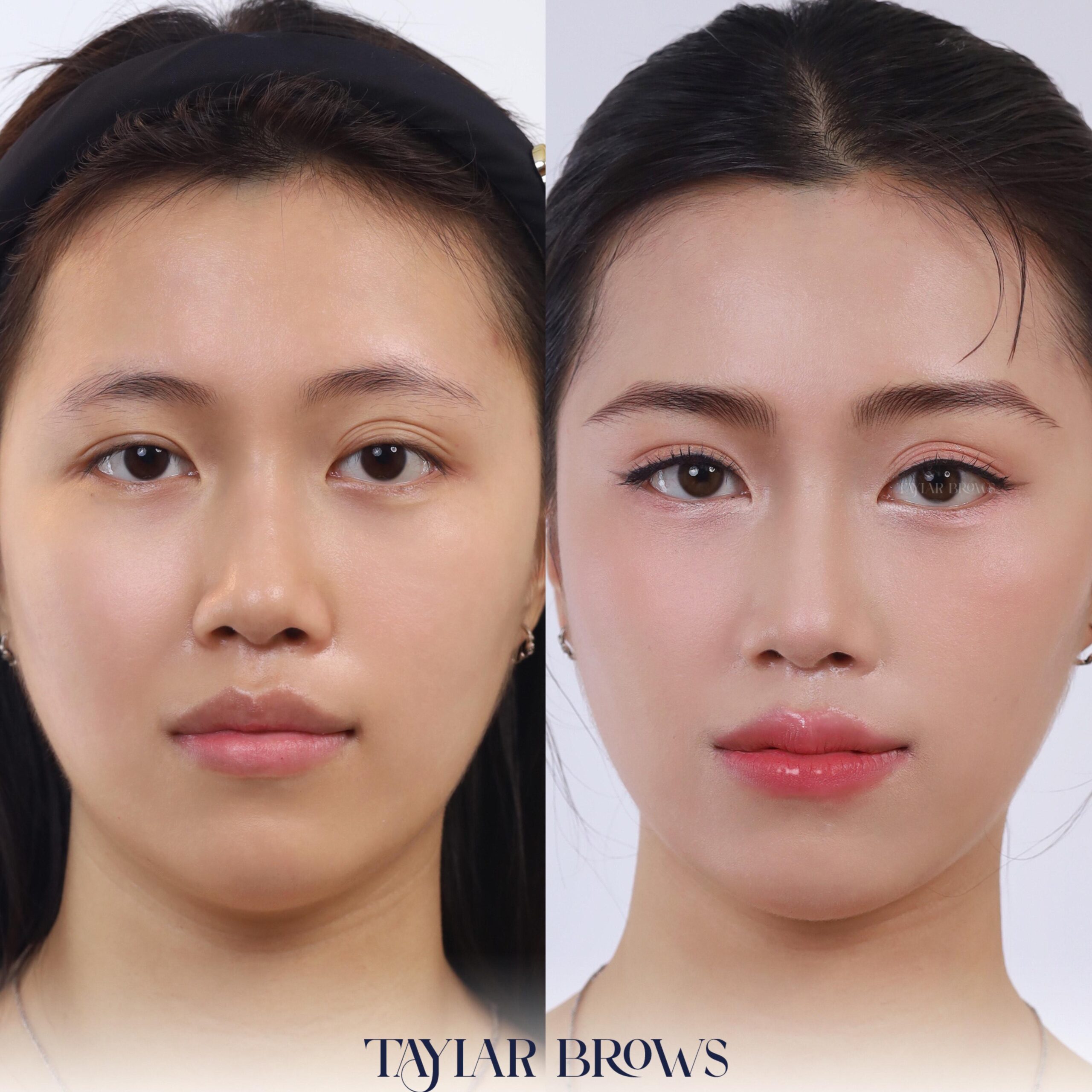 Hairstroke trước và sau bong chân mày