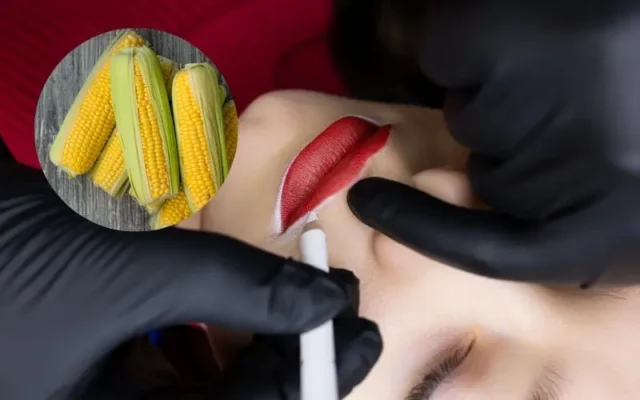 xăm môi ăn bắp được không