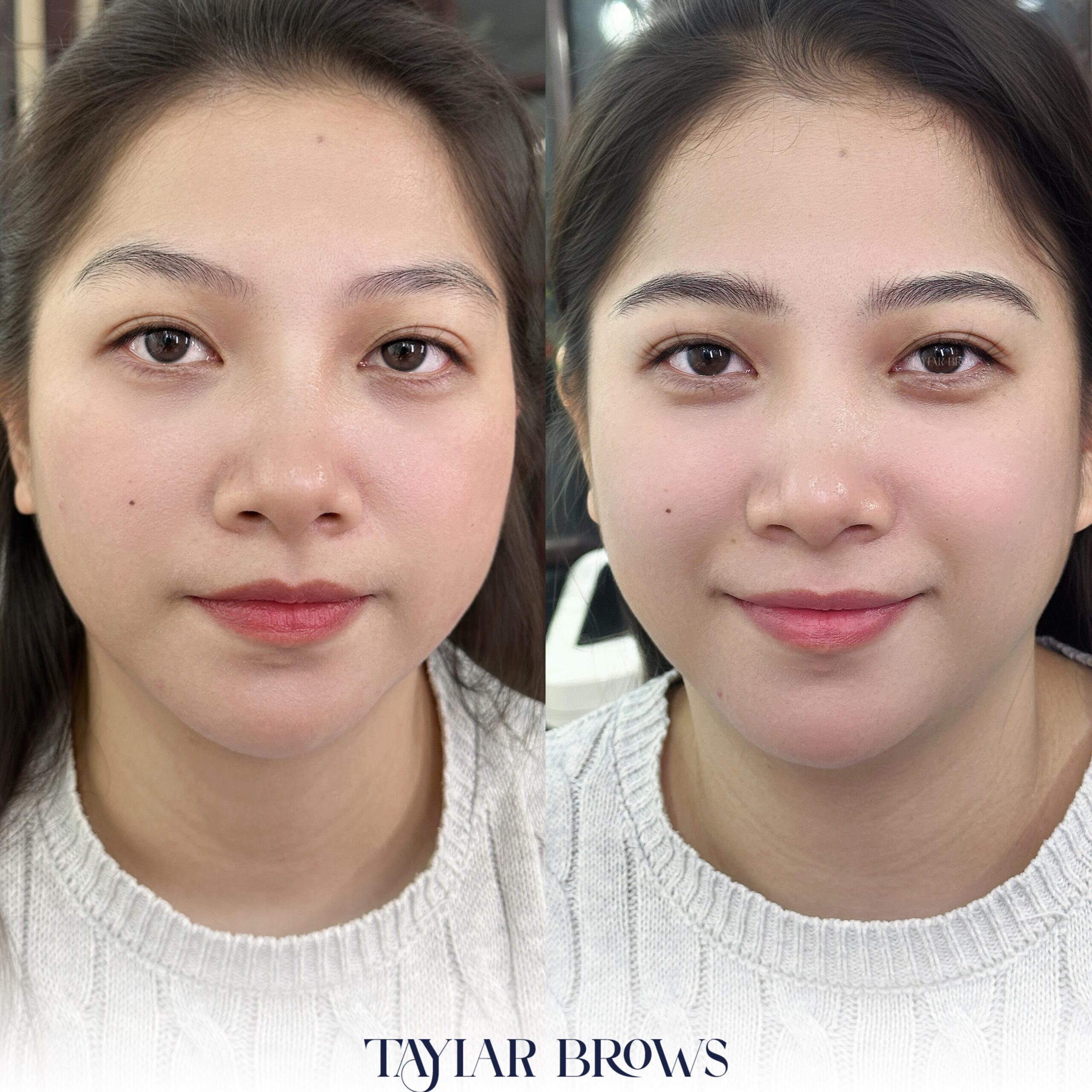 Chân mày điêu khắc được thiết kế hoàn hảo, hài hòa với gương mặt