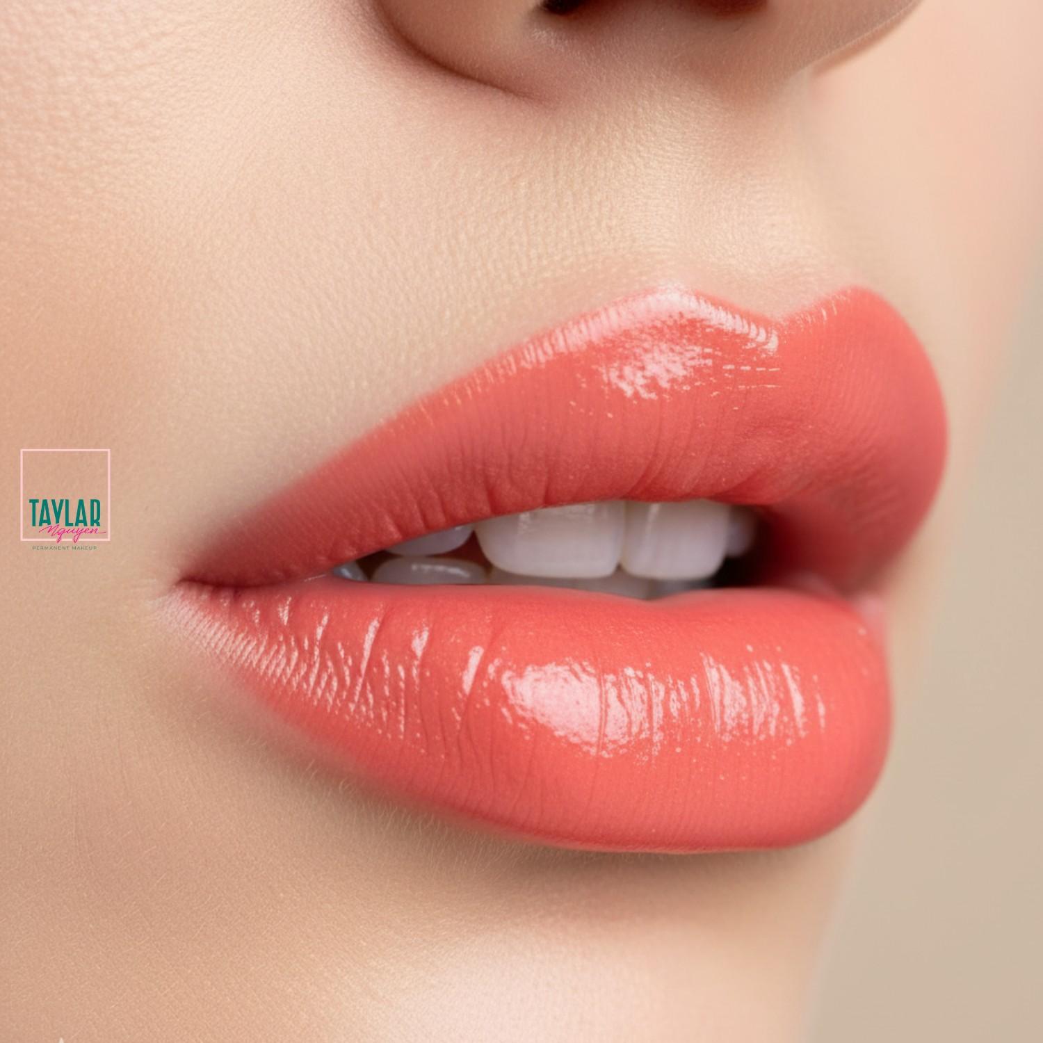 Phun môi Nano màu cam đào
